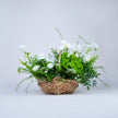 White Blooms Flower Baskets